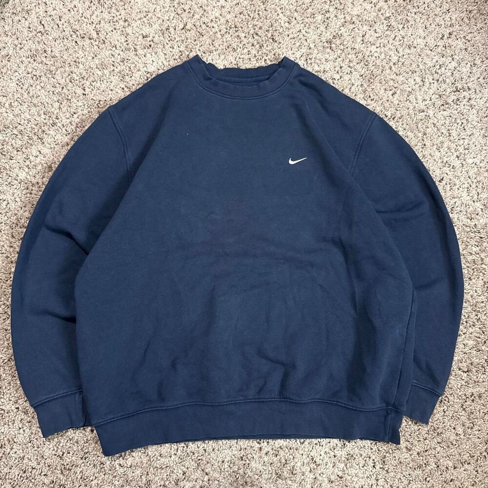 Nike Men's Navy and Blue Sweatshirt